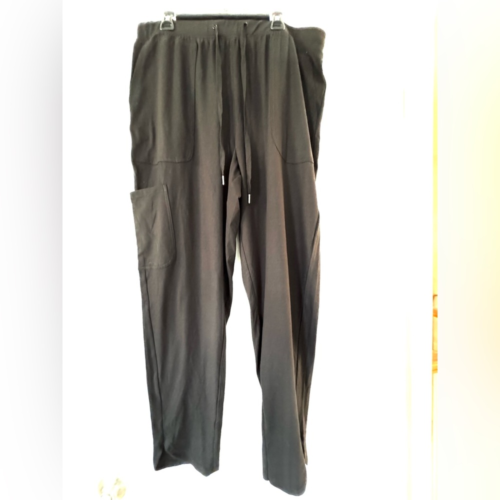 Super Soft Cuddl Duds Women’s Black Lounge Pants w/ Drawstring Loose Fit Medium